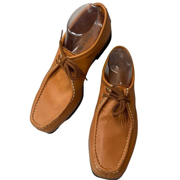MASON’S Tan Leather Vintage Chukka Lace Up Loafer Size 9 - Picture 1 of 15